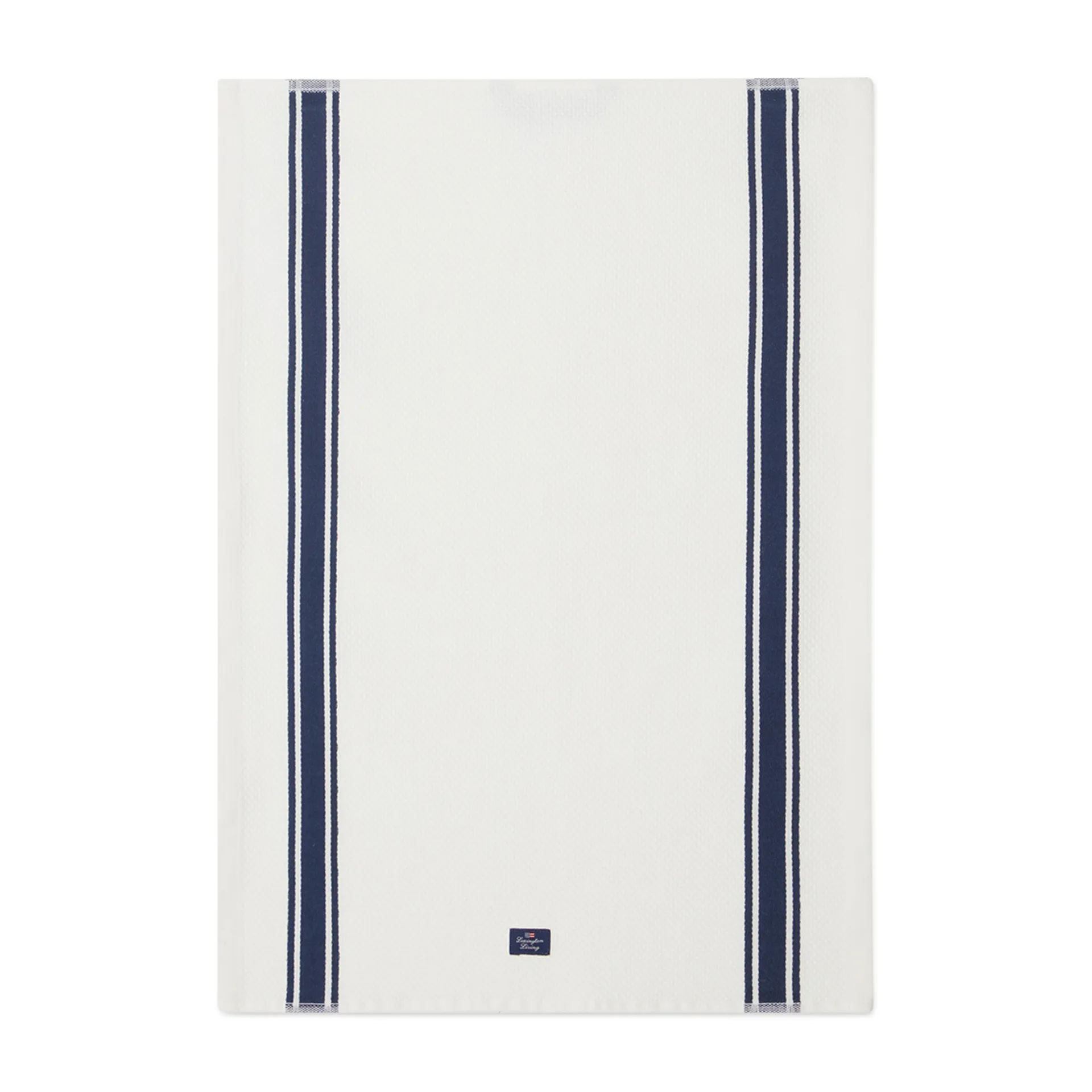 Organic Cotton Waffle キッチンタオル 50x70 cm, White-Dark blue Lexington | レキシントン