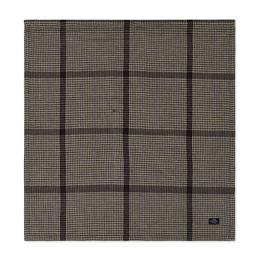 Pepita チェック コットンリネン ファブリックナプキン 50x50 cm, Dark Grey-beige Lexington | レキシントン