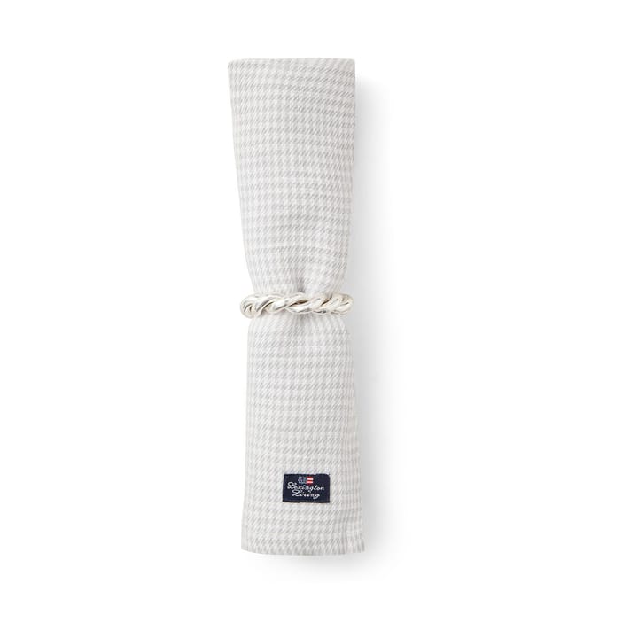 Pepita チェック コットンリネン ファブリックナプキン 50x50 cm, White-light grey Lexington | レキシントン