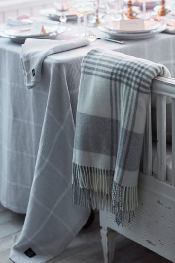 Pepita チェック コットンリネン ファブリックナプキン 50x50 cm - White-light grey - Lexington | レキシントン