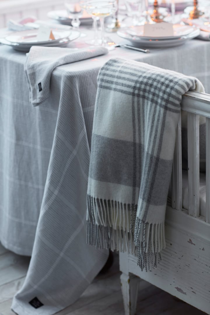 Pepita チェック コットンリネン ファブリックナプキン 50x50 cm, White-light grey Lexington | レキシントン