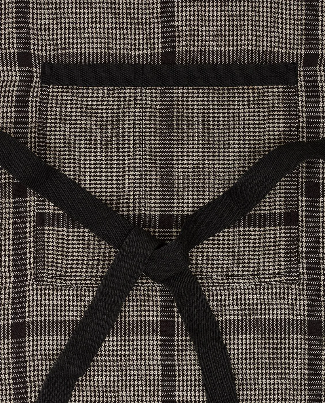 Pepita Check コットンリネン エプロン, Dark Grey-beige Lexington | レキシントン