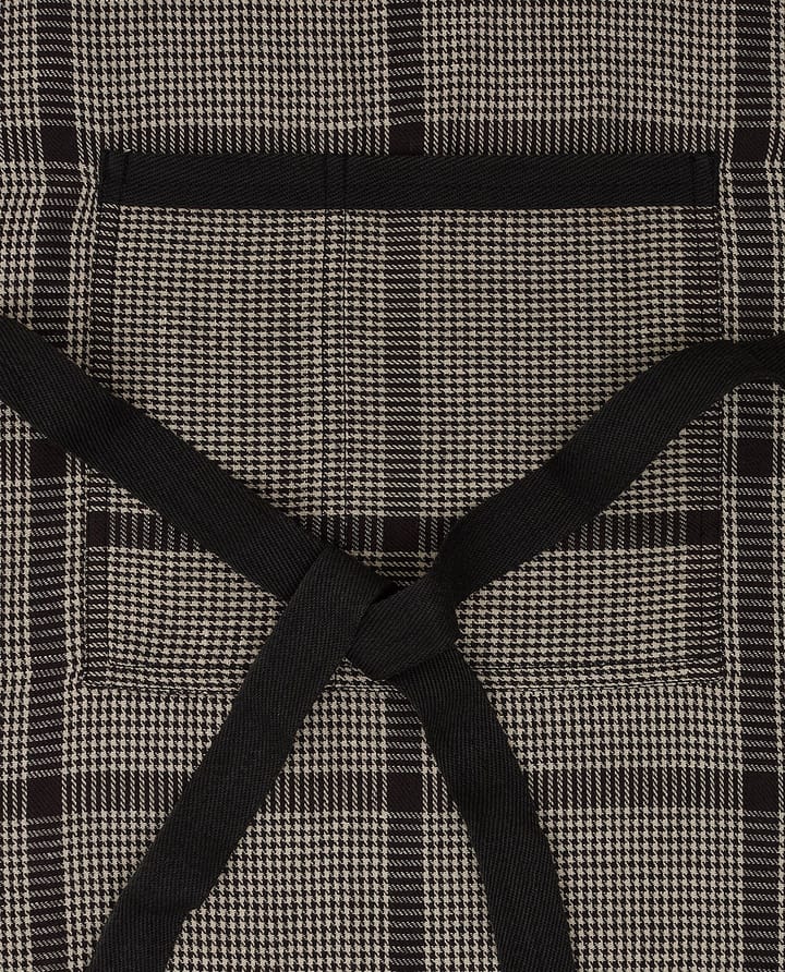 Pepita Check コットンリネン エプロン, Dark Grey-beige Lexington | レキシントン