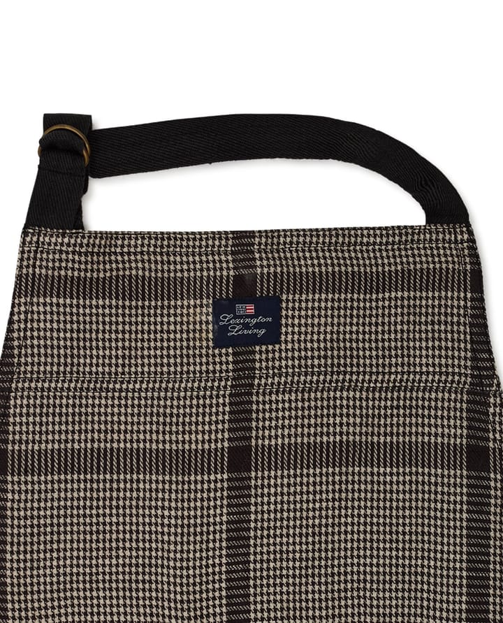 Pepita Check コットンリネン エプロン, Dark Grey-beige Lexington | レキシントン