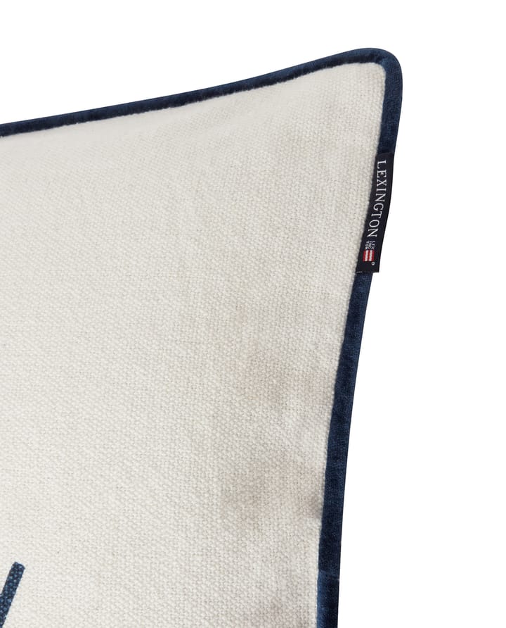 Printed Logo リサイクルコットン クッション�カバー 50x50 cm, White Lexington | レキシントン