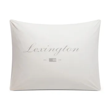 Printed Organic Cotton Poplin ピローケース 50x60 cm - White-grey - Lexington | レキシントン