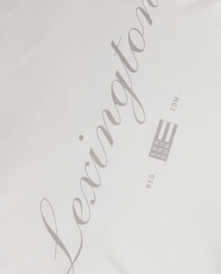 Printed Organic Cotton Poplin ピローケース 50x60 cm, White-grey Lexington | レキシントン