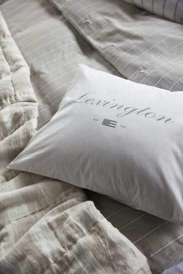 Printed Organic Cotton Poplin ピローケース 50x60 cm - White-grey - Lexington | レキシントン