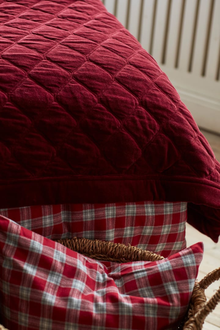 Quilted オーガニックコットン ベルベット ベッドスプレッド 240x260 cm, Red Lexington | レキシントン