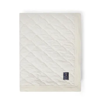 Quilted オーガニックコットン ベルベット ベッドスプレッド 240x260 cm - Snow white - Lexington | レキシントン