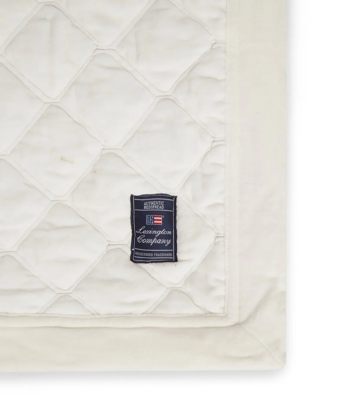 Quilted オーガニックコットン ベルベット ベッドスプレッド 240x260 cm, Snow white Lexington | レキシントン