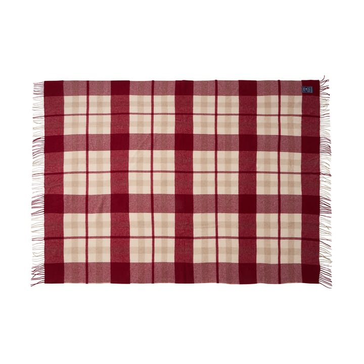 Red-beige チェック リサイクルウールスロー 130x170 cm, Red-beige Lexington | レキシントン