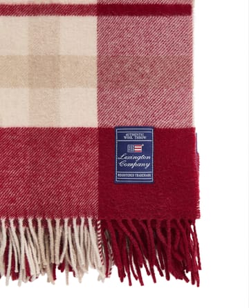 Red-beige チェック リサイクルウールスロー 130x170 cm - Red-beige - Lexington | レキシントン