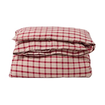 Red-beige チェック コットンフランネル 寝具セット 2ピース - 50x60 cm, 150x210 cm - Lexington | レキシントン