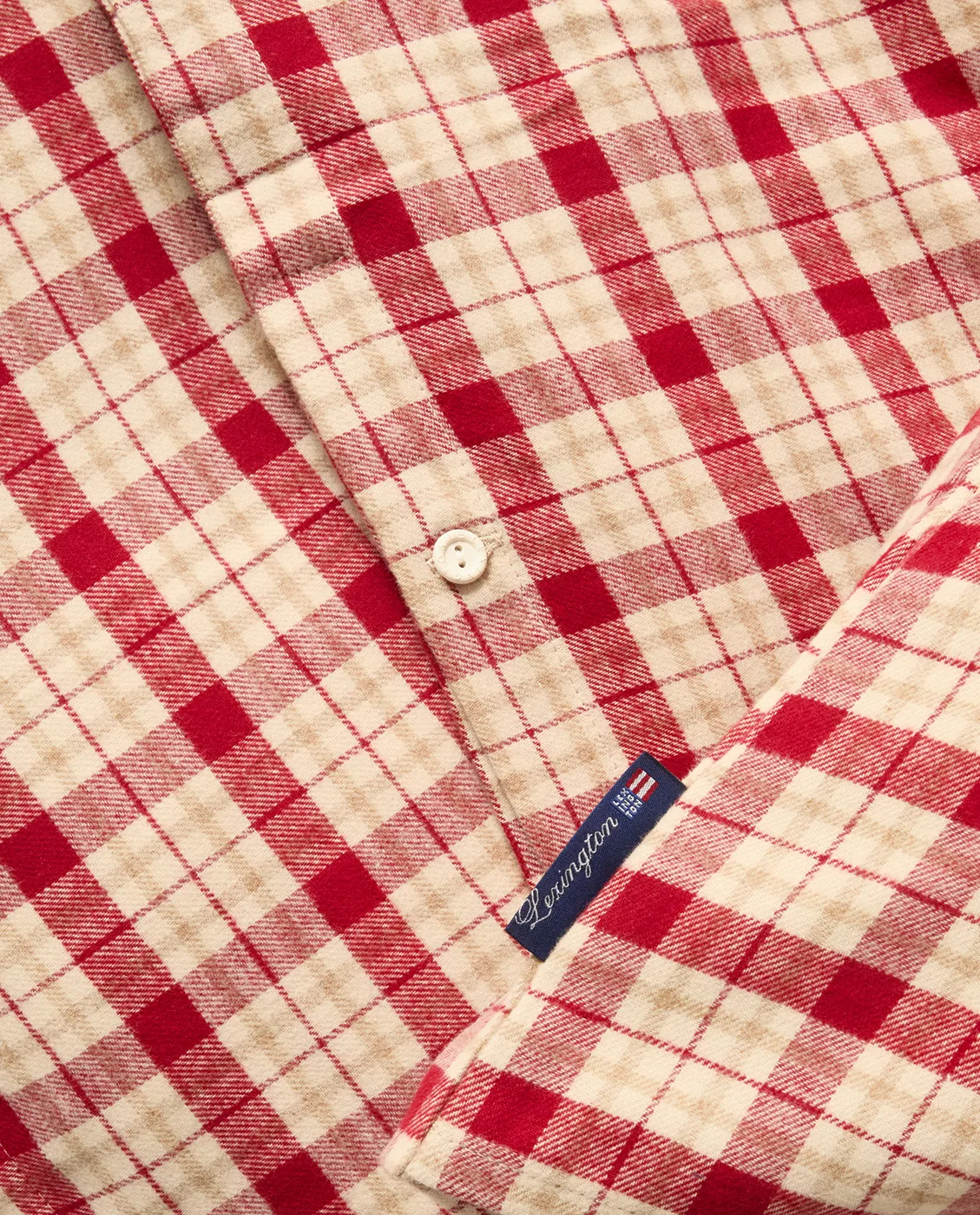 Red-beige チェック コットンフランネル 寝具セット 2ピース, 50x60 cm, 150x210 cm Lexington | レキシントン