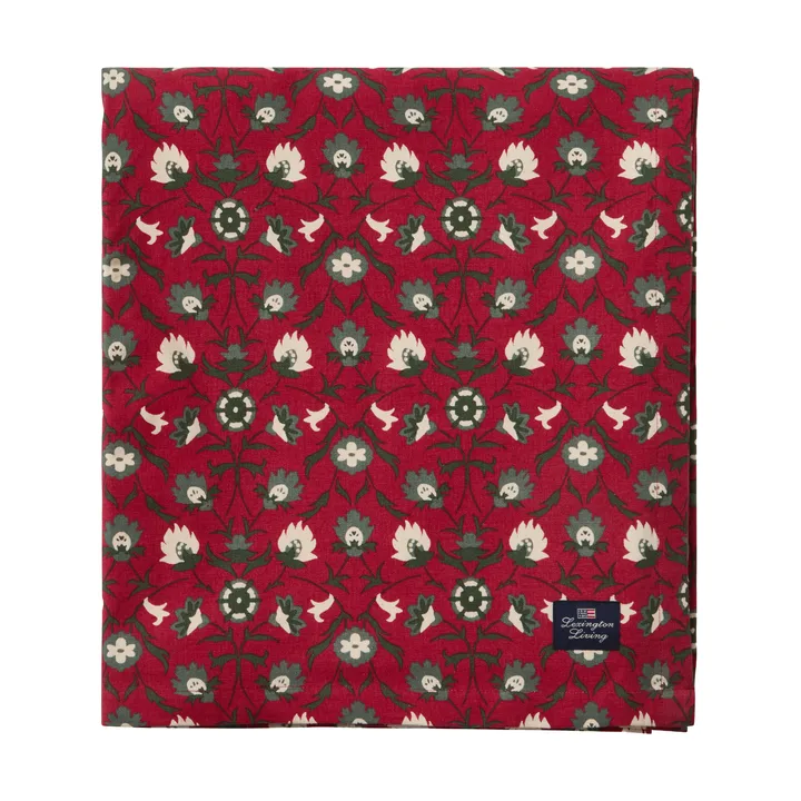 花柄 オーガニックコットン テーブルクロス - Red-beige-green, 150x250 cm - Lexington | レキシントン