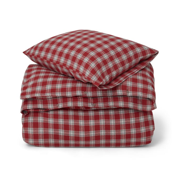 Red Checked Cotton フランネル ベッドセット - 50x60 cm. 150x210 cm - Lexington | レキシントン
