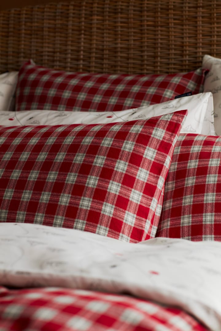 Red Checked Cotton フランネル ベッドセット, 50x60 cm. 150x210 cm Lexington | レキシントン