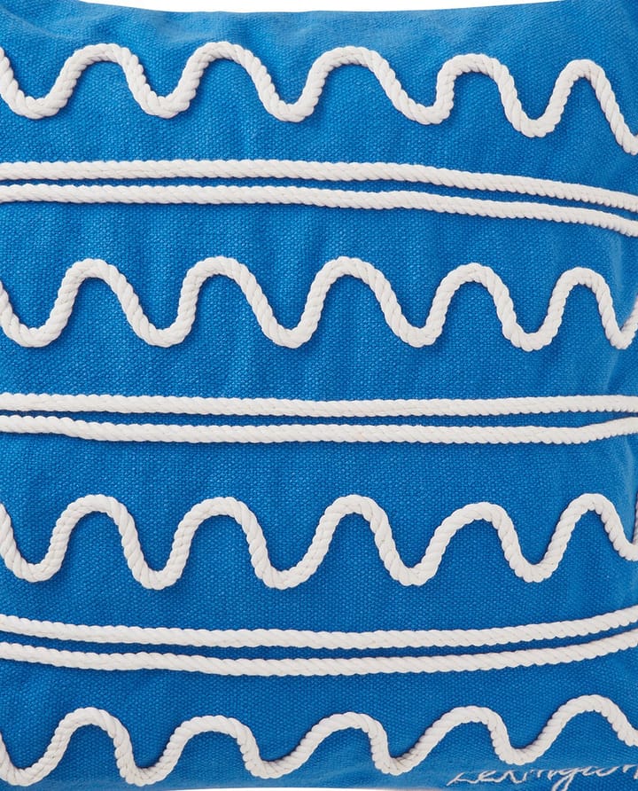 Rope Wave コットンキャンバス クッション�カバー50x50 cm, Blue Lexington | レキシントン