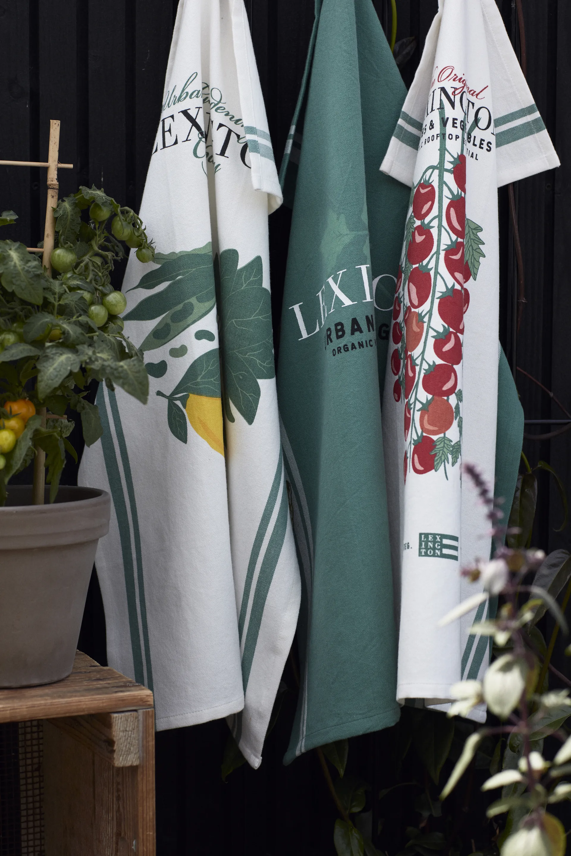 Salad キッチンタオル 50x70 cm, White-green Lexington | レキシントン