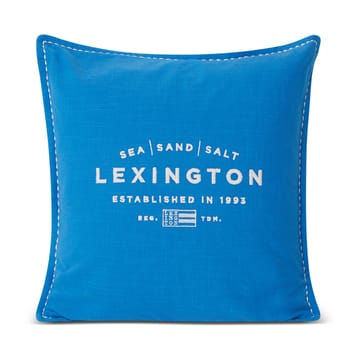 Sea Sand Salt ロゴ刺繍ピローケース 50x50 cm - Blue-white - Lexington | レキシントン