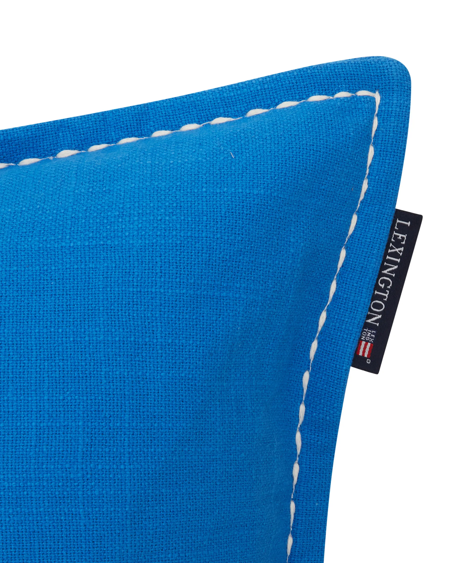 Sea Sand Salt ロゴ刺繍ピローケース 50x50 cm, Blue-white Lexington | レキシントン