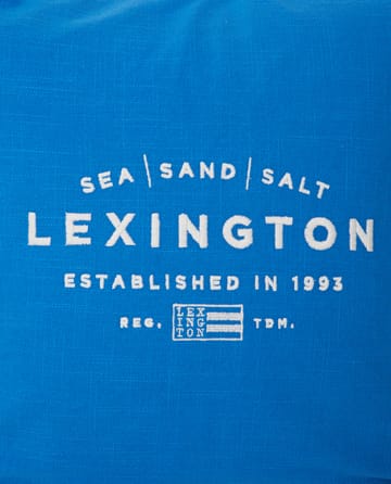 Sea Sand Salt ロゴ刺繍ピローケース 50x50 cm - Blue-white - Lexington | レキシントン