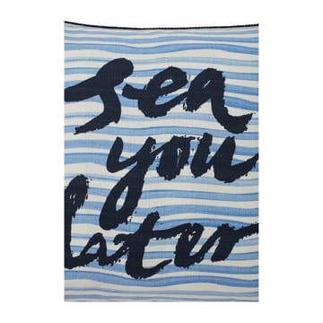 Sea You Later コットンキャンバス ピローケース 50x50 cm - White-blue - Lexington | レキシントン