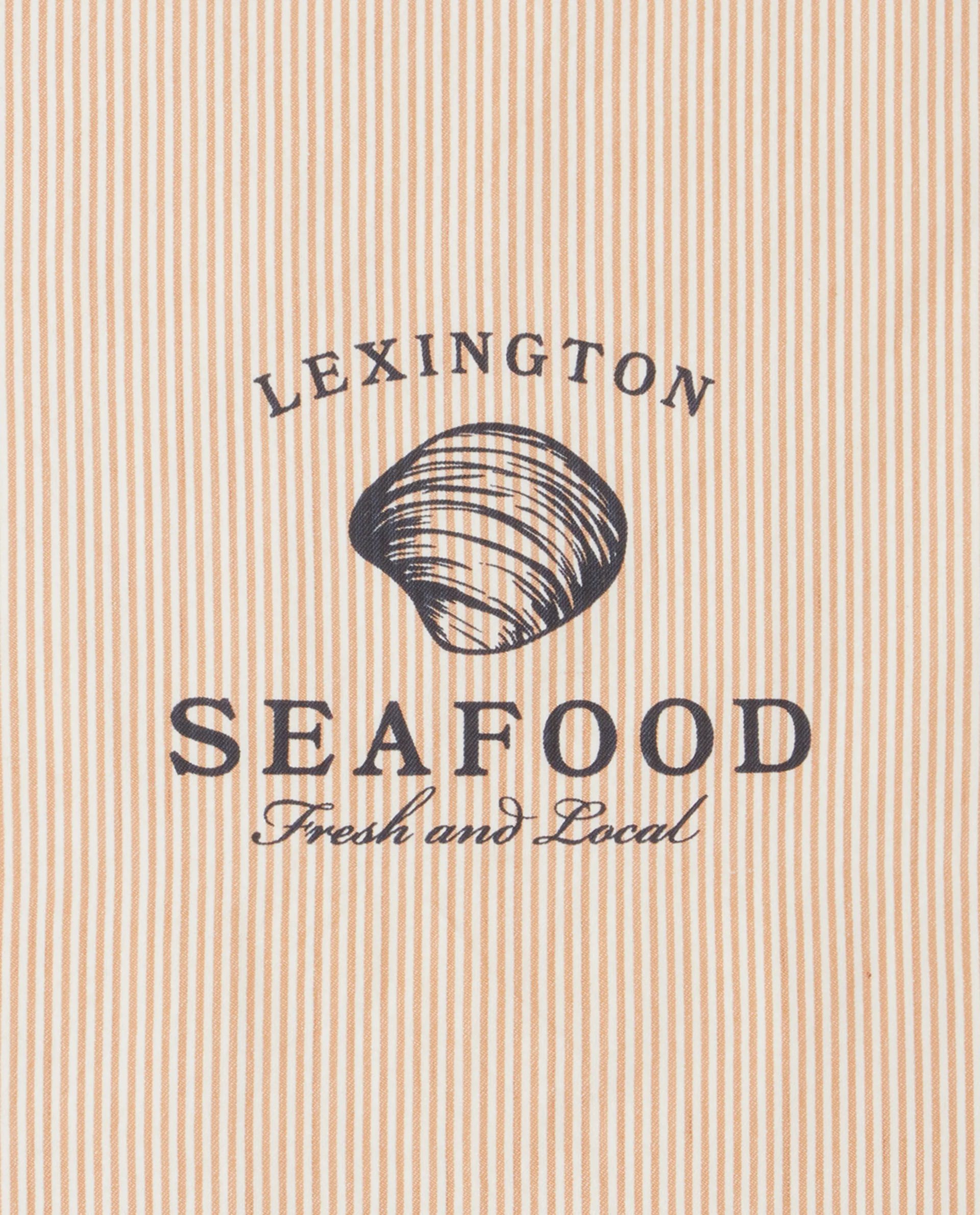 Seafood ストライプ & プリントキッチンタオル 50x70 cm, Beige-white Lexington | レキシントン