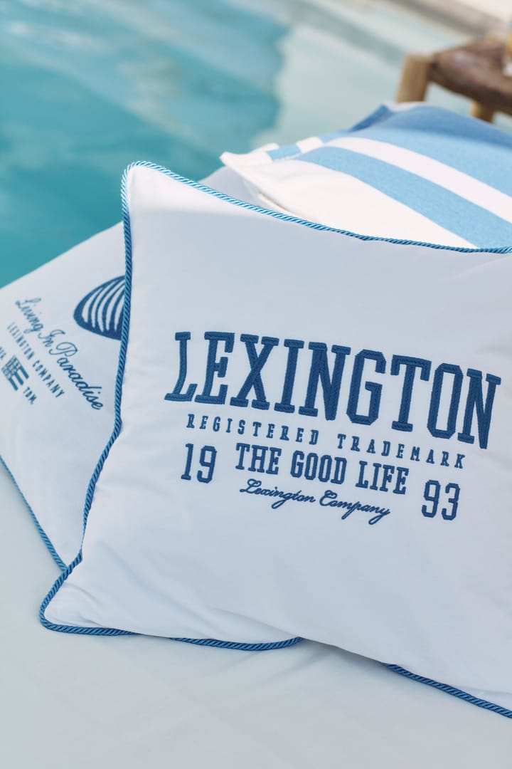Seashell コットンキャンバス ピローケース 50x50 cm, White-blue Lexington | レキシントン