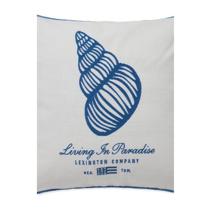 Seashell コットンキャンバス ピローケース 50x50 cm, White-blue Lexington | レキシントン