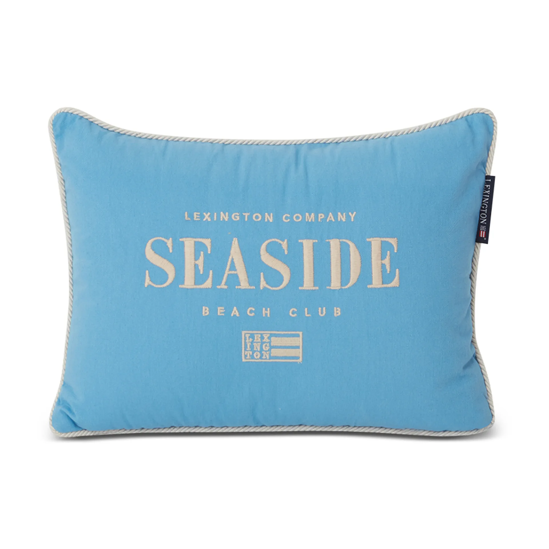 Seaside スモールオーガニックコットン ツウィルクッション 30x40 cm, Blue-light beige Lexington | レキシントン
