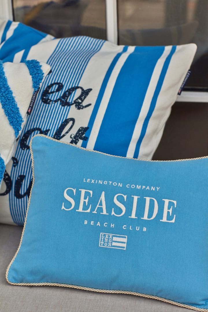 Seaside スモールオーガニックコットン ツウィルクッション 30x40 cm, Blue-light beige Lexington | レキシントン