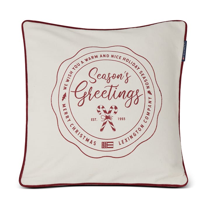 Seasons Greetings コットンクッションカバー 50x50 cm, Off white-red Lexington | レキシントン