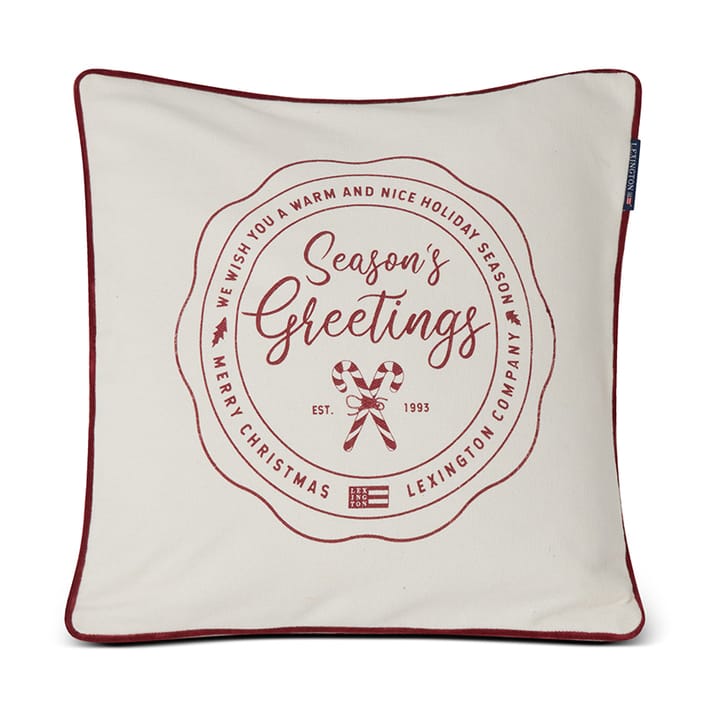 Seasons Greetings コットンクッションカバー 50x50 cm - Off white-red - Lexington | レキシントン