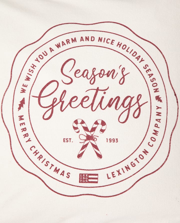 Seasons Greetings コットンクッションカバー 50x50 cm, Off white-red Lexington | レキシントン