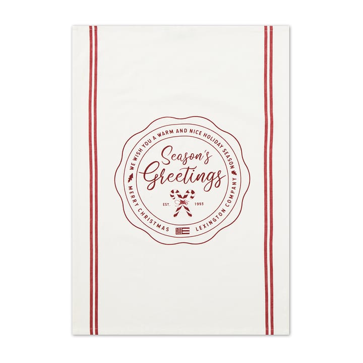 Seasons Greetings プリント ティータオル 50x70 cm, White-red Lexington | レキシントン