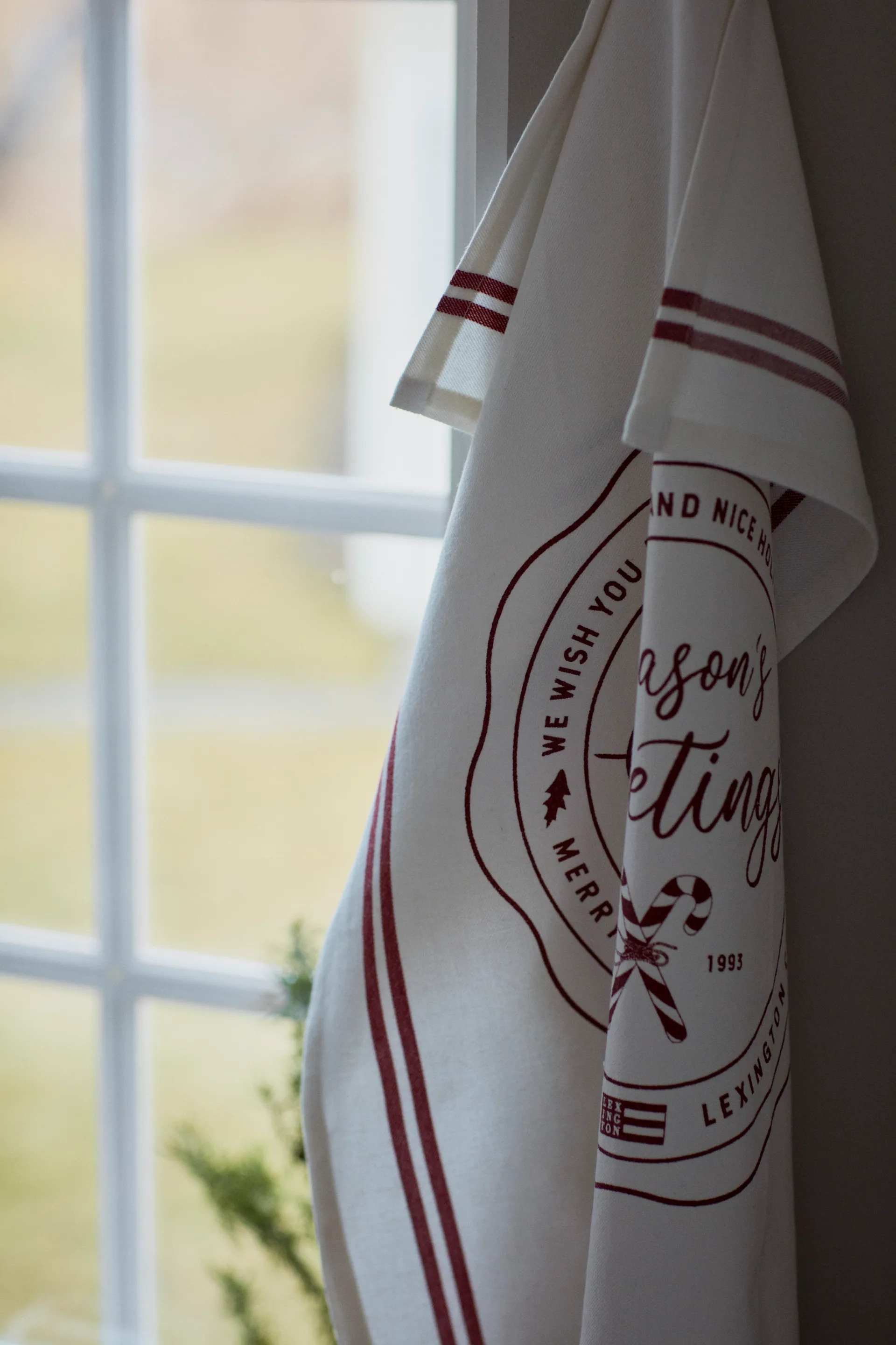 Seasons Greetings プリント ティータオル 50x70 cm, White-red Lexington | レキシントン