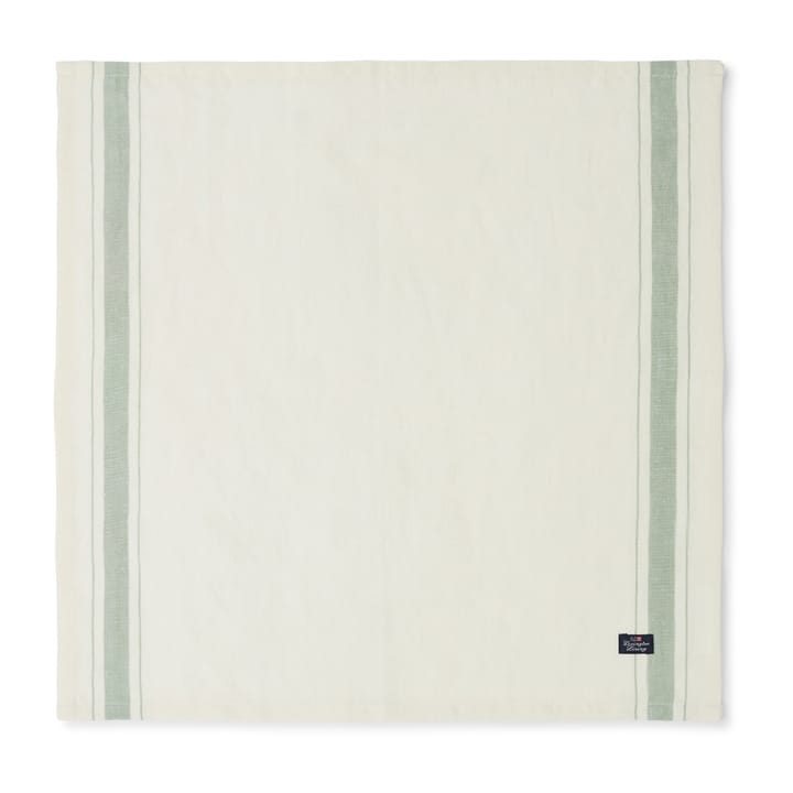 Side striped オーガニックコットン ナプキン 50x50 cm - White-green - Lexington | レキシントン