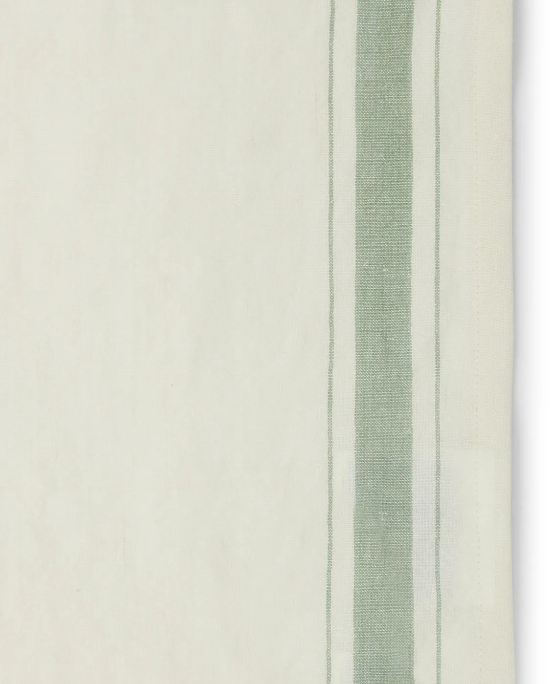 Side striped オーガニックコットン ナプキン 50x50 cm, White-green Lexington | レキシントン