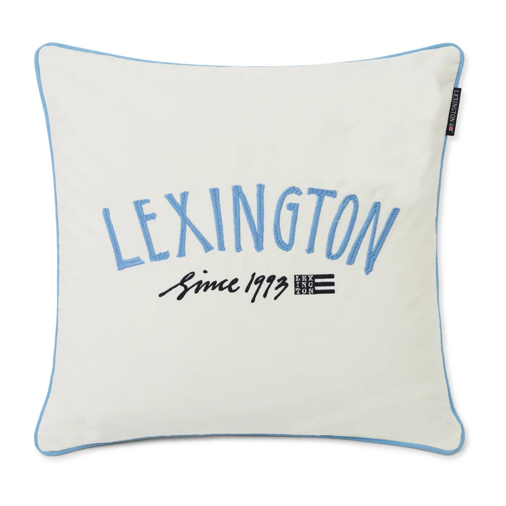 Since 1993 オーガニックコットン ピローケース 50x50 cm, White-blue Lexington | レキシントン