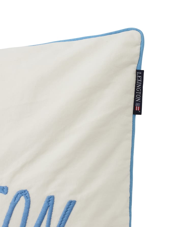 Since 1993 オーガニックコットン ピローケース 50x50 cm, White-blue Lexington | レキシントン