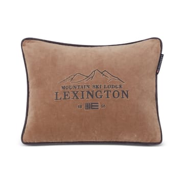 Ski Lodge オーガニックコットン ベルベットクッション 30x40 cm - Beige-dark grey - Lexington | レキシントン