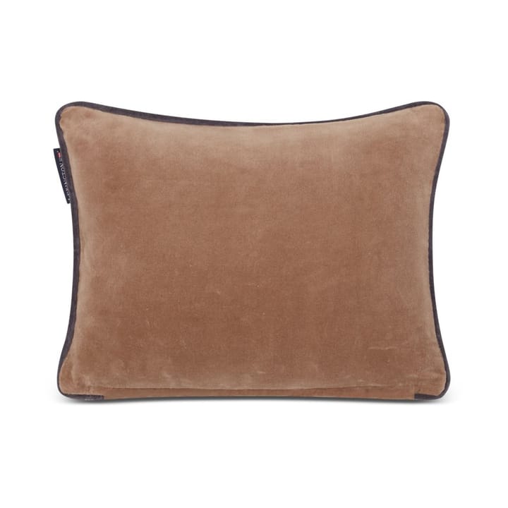 Ski Lodge オーガ�ニックコットン ベルベットクッション 30x40 cm, Beige-dark grey Lexington | レキシントン