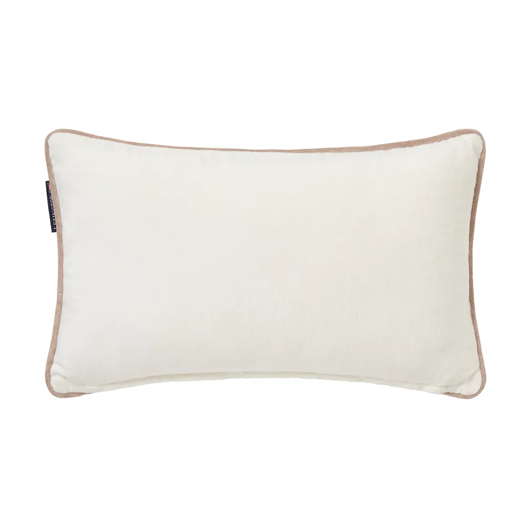 Ski resort オーガニックコットンツイル クッション 30x50 cm, White-Dark blue Lexington | レキシントン