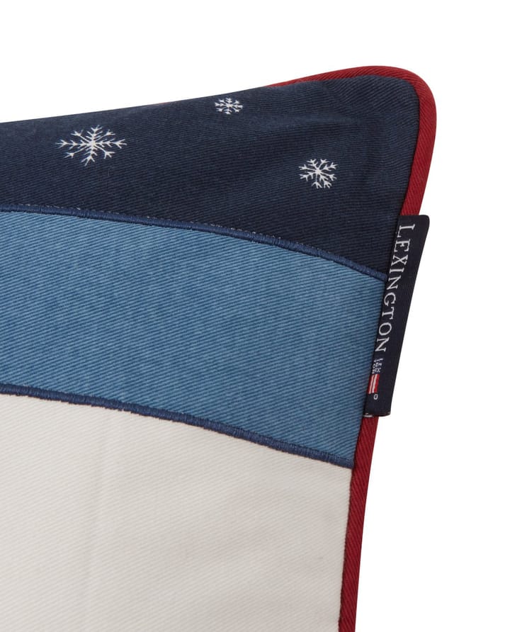 Skier オーガニックコットン Twill クッション 30x40 cm, White-dark blue multi Lexington | レキシントン
