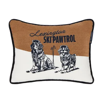 Skipawtrol デコレーションクッション - Beige-white-navy, 40x30 cm - Lexington | レキシントン
