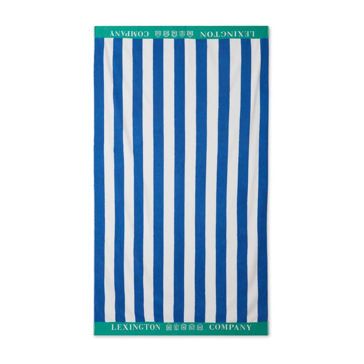 Stripe Cotton Terry ビーチタオル 100x180 cm, Blue-white-green Lexington | レキシントン