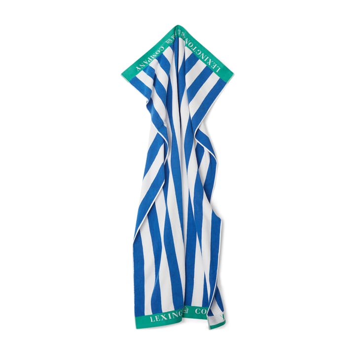 Stripe Cotton Terry ビーチタオル 100x180 cm, Blue-white-green Lexington | レキシントン