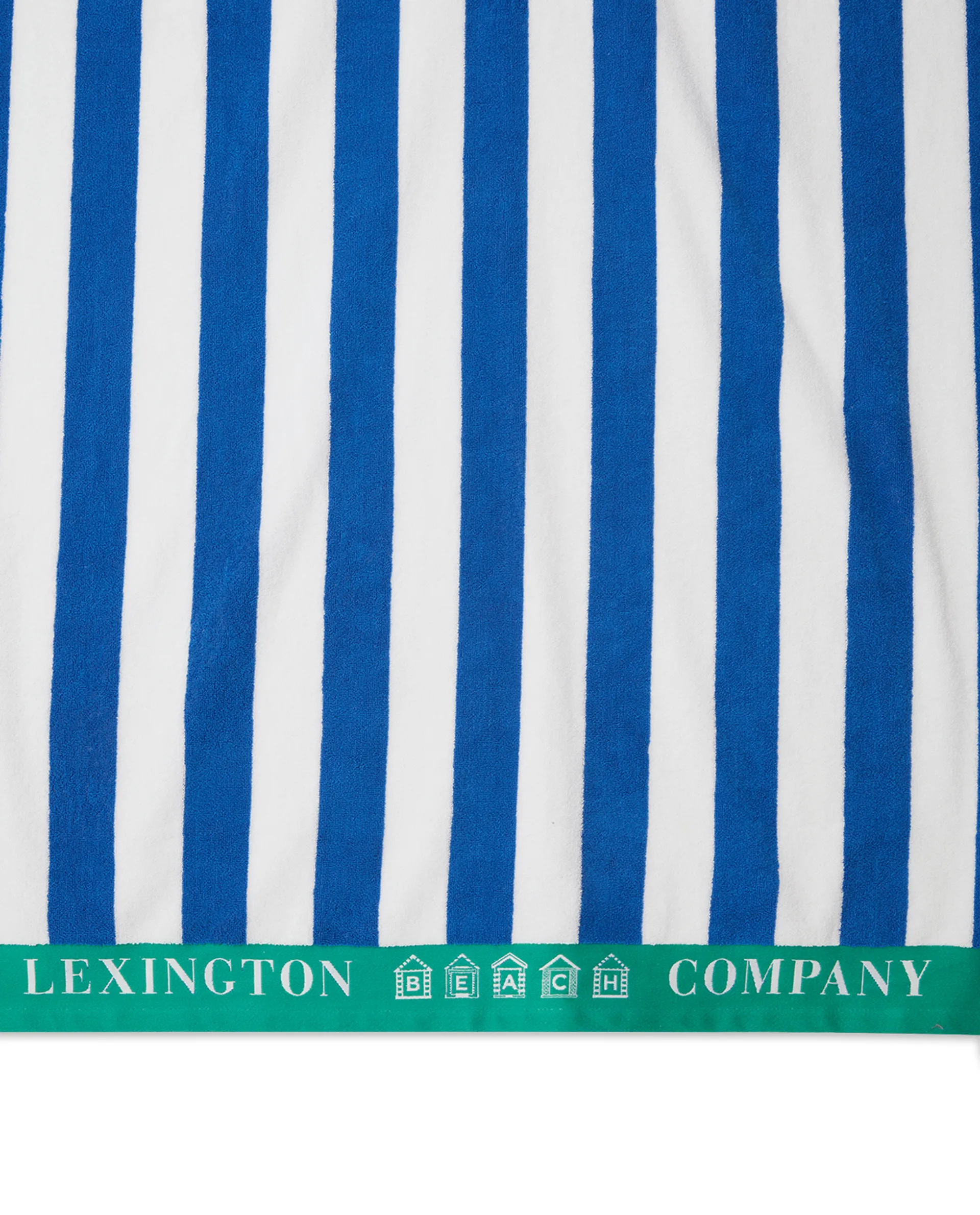 Stripe Cotton Terry ビーチタオル 100x180 cm, Blue-white-green Lexington | レキシントン